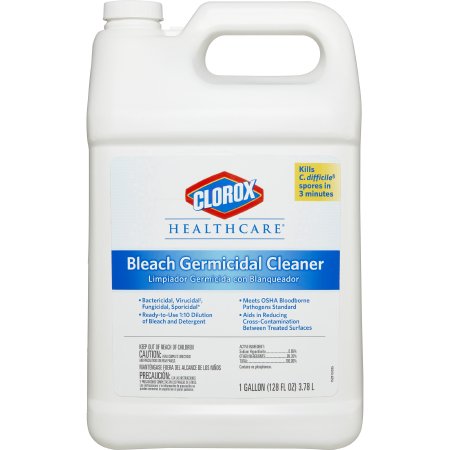 Cleaner Bleach Surface Disinfectant Refill Clorox Healthcare® Germicidal Liquid Jug Fruity Floral Bleach Scent NonSterile by Clorox Sales Company  ID 68978